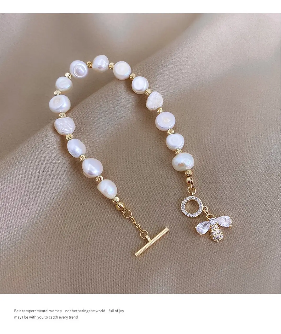 Pearl Bee Bracelet for Women Elegant High-End Jewelry — feature 10