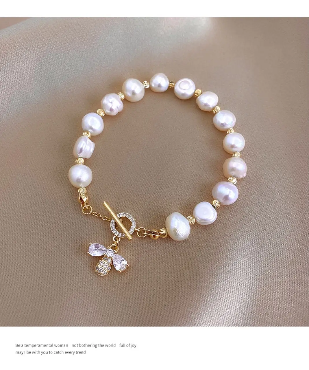 Pearl Bee Bracelet for Women Elegant High-End Jewelry — feature 8