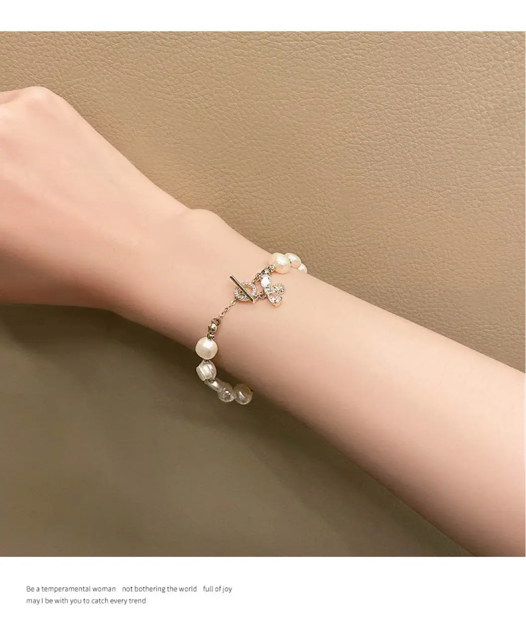 Pearl Bee Bracelet for Women Elegant High-End Jewelry — feature 9