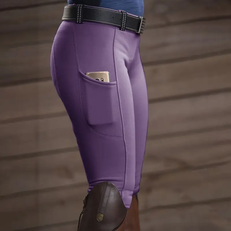 Purple Elastic Hip-Lifting Women's Slim Pencil Pants