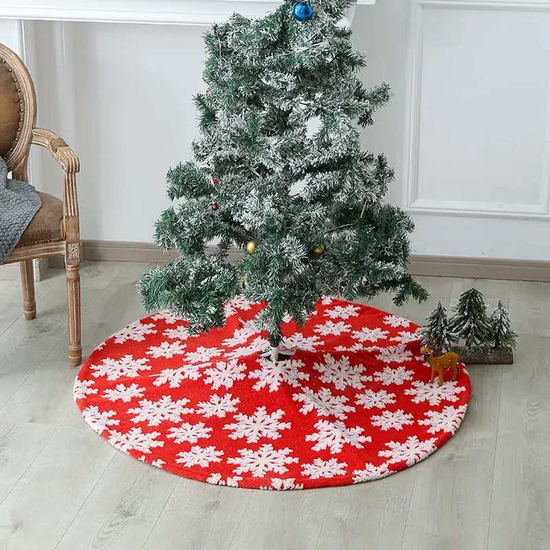Red Velvet Christmas Tree Skirt 120cm Wholesale - Image 7
