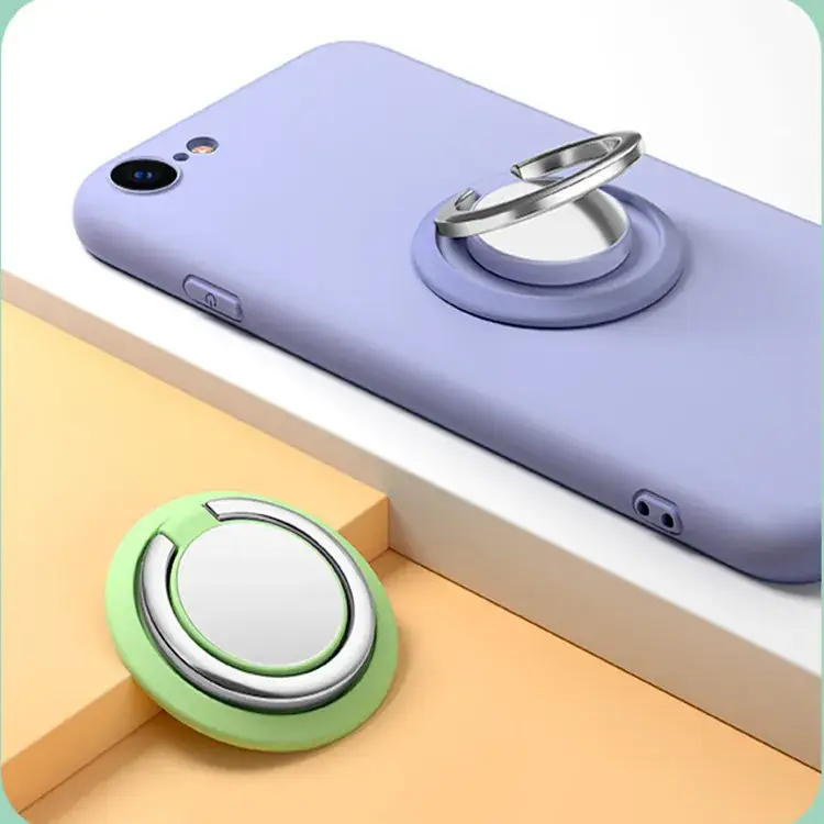 Round Mobile Phone Ring Buckle with Printed LOGO 360° Rotate - Image 11