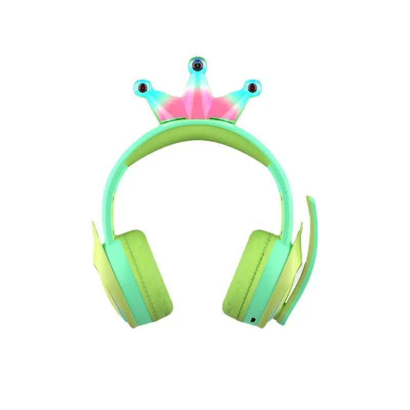 Pink Crown Headset for Kids Bluetooth Headphones - Image 10