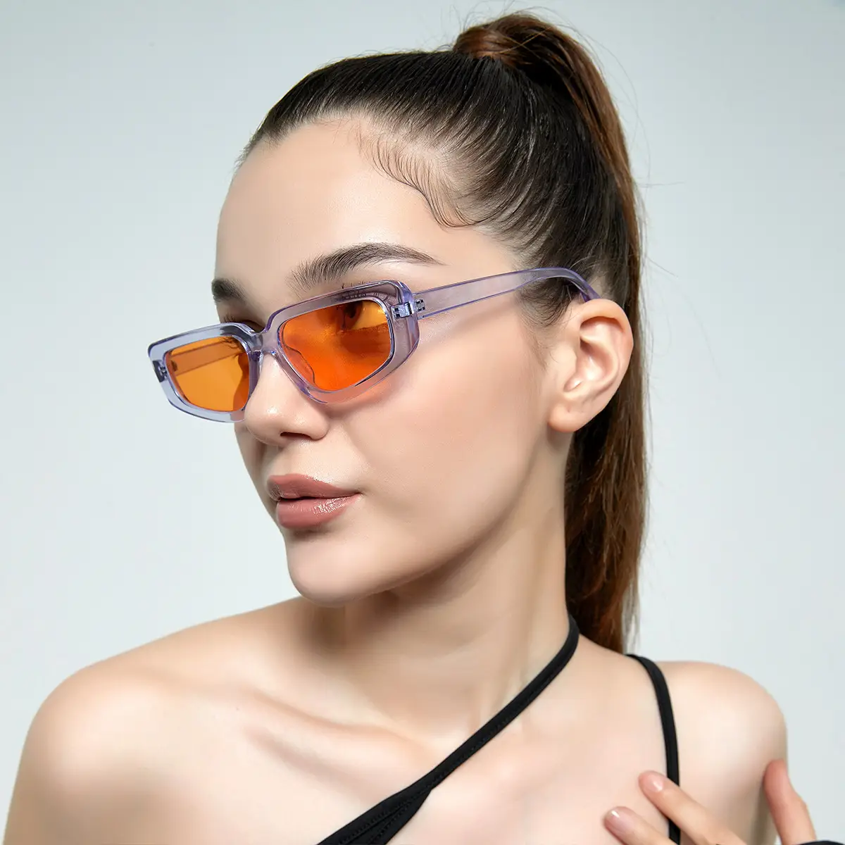 Square Cat's Eye Sunglasses Men Women Small Frame