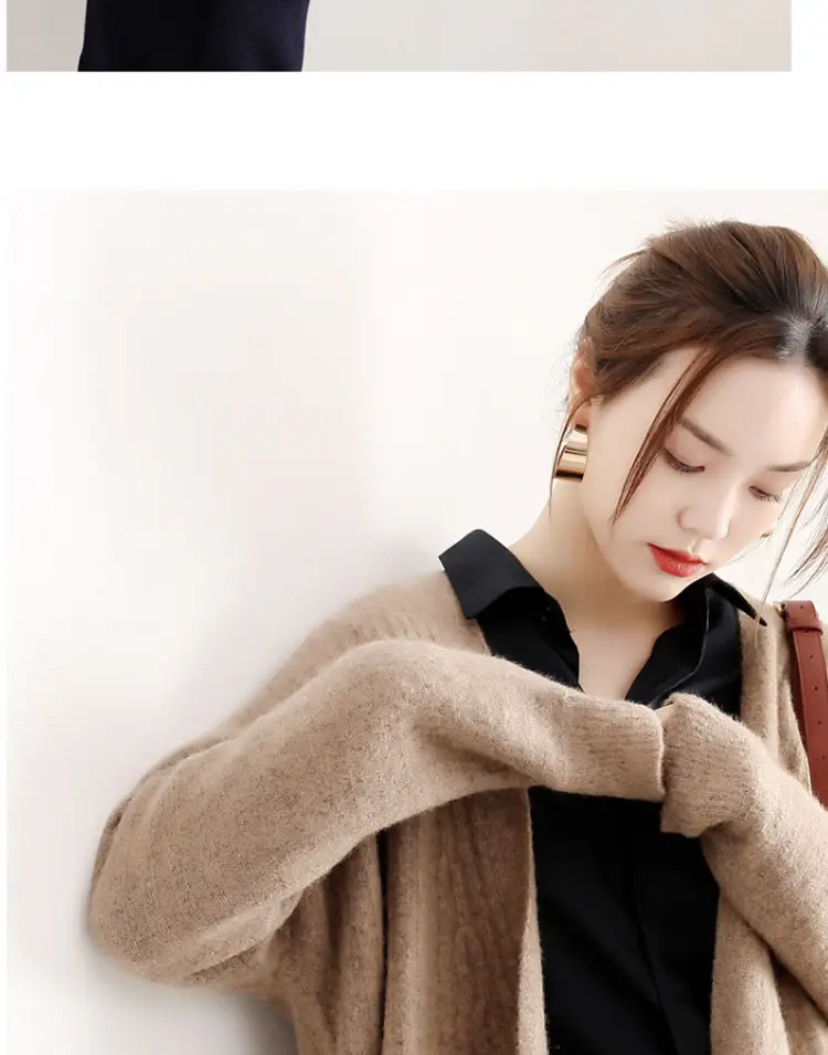Women Korean 2025 Long Sleeve Black Shirt Anti-Wrinkle Draped — feature 12