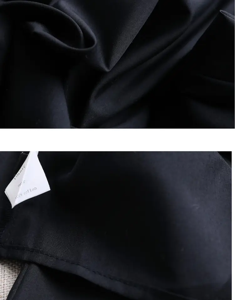 Women Korean 2025 Long Sleeve Black Shirt Anti-Wrinkle Draped — feature 17