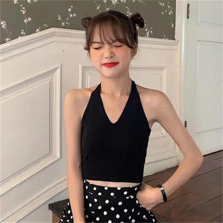 White Lace-Up Knitted V Neck Tube Top with Off-Shoulder Design - Image 10