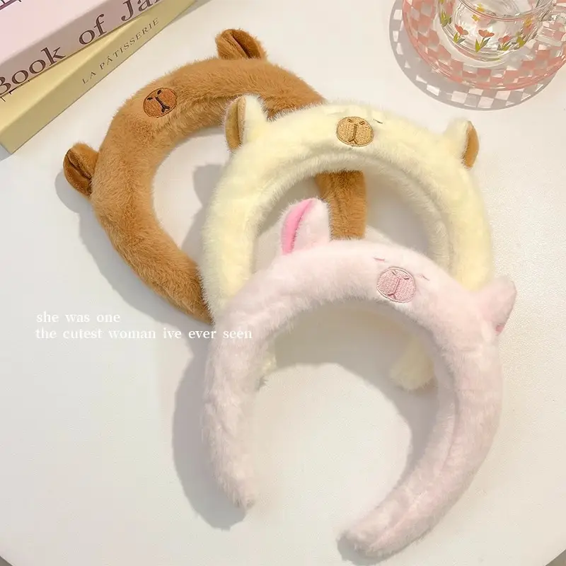 Plush Cartoon Face Wash Headband for Women 2024 - Image 152