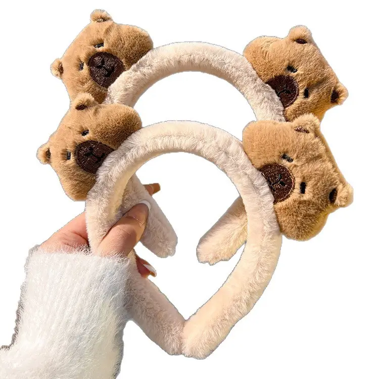 Plush Cartoon Face Wash Headband for Women 2024 - Image 154