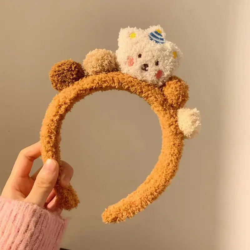Plush Cartoon Face Wash Headband for Women 2024 - Image 14
