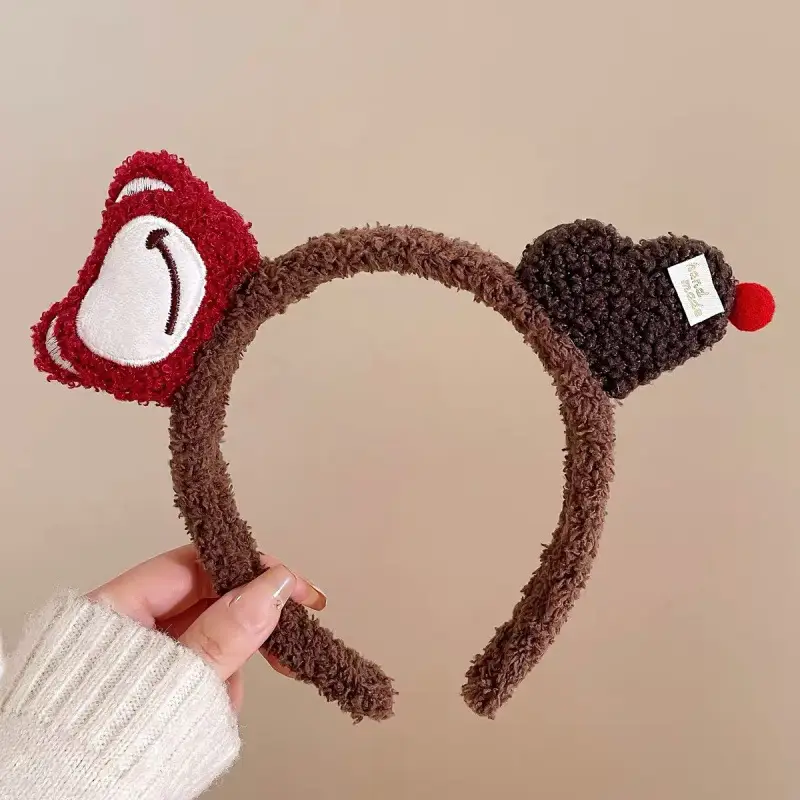 Plush Cartoon Face Wash Headband for Women 2024 - Image 142