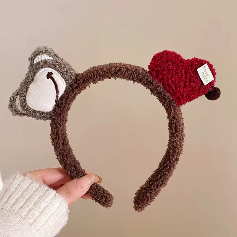 Plush Cartoon Face Wash Headband for Women 2024 - Image 143
