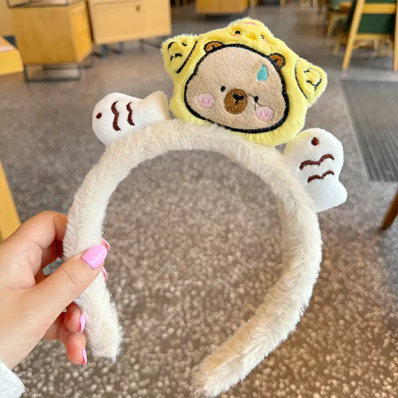 Plush Cartoon Face Wash Headband for Women 2024 - Image 27