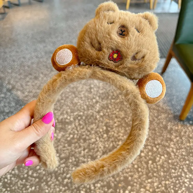 Plush Cartoon Face Wash Headband for Women 2024 - Image 31