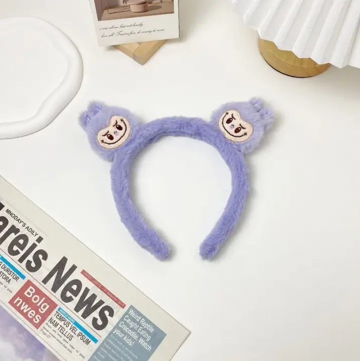 Plush Cartoon Face Wash Headband for Women 2024 - Image 58