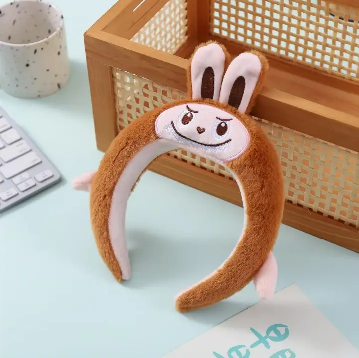 Plush Cartoon Face Wash Headband for Women 2024 - Image 59