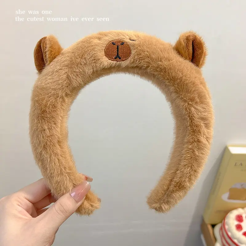 Plush Cartoon Face Wash Headband for Women 2024 - Image 84