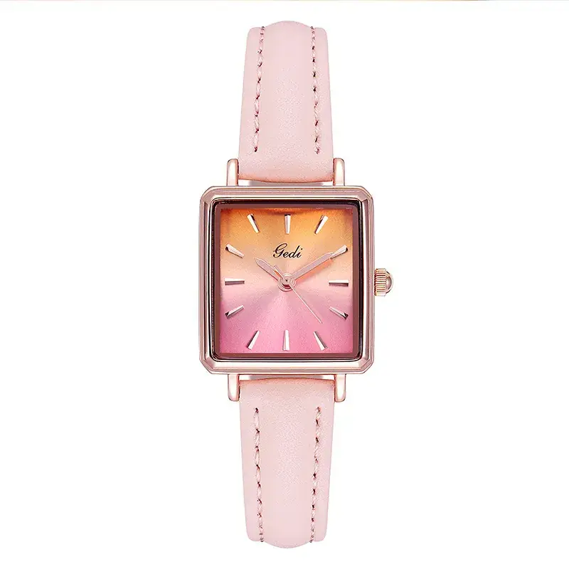 Gold Rose Gold Women's Watch with Black Strap