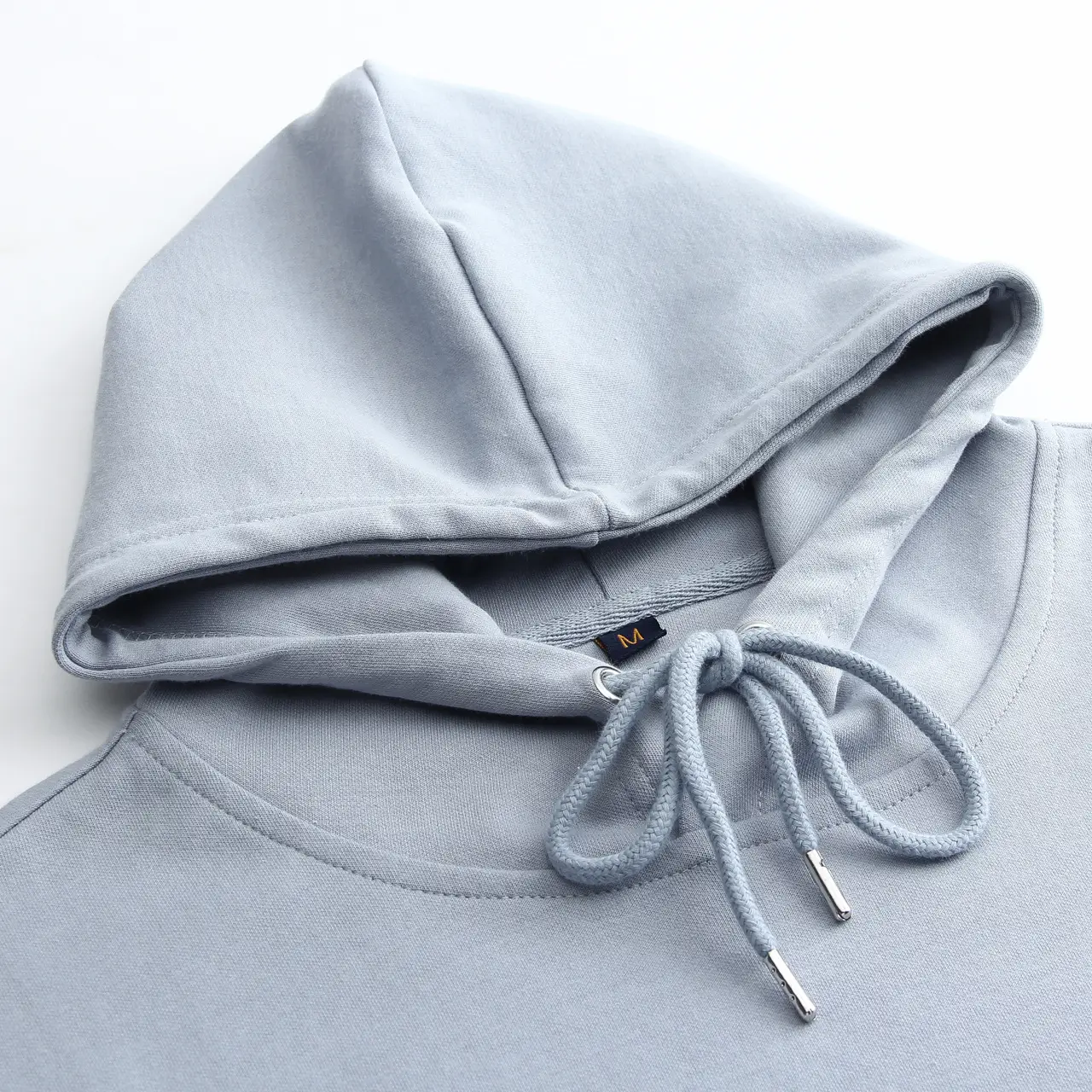 Light Blue Hooded Sweatshirt with Drawstring Cap - Image 23