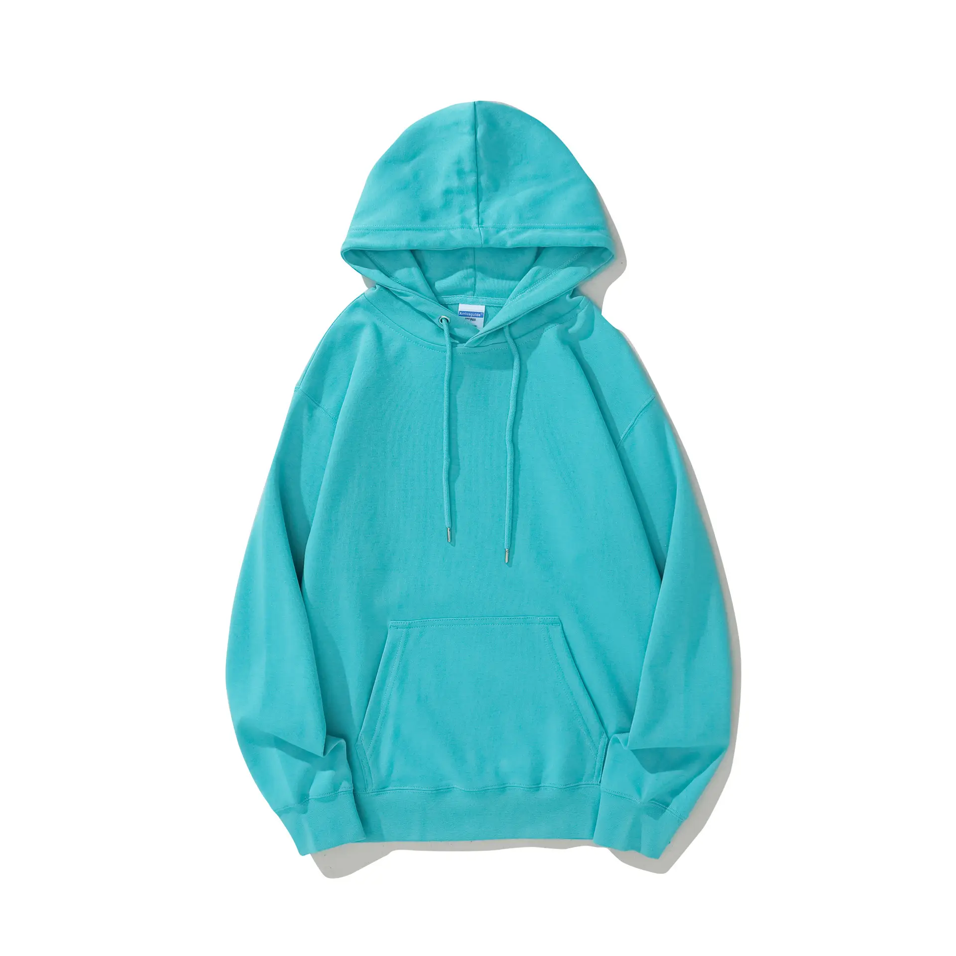 Light Blue Hooded Sweatshirt with Drawstring Cap - Image 20