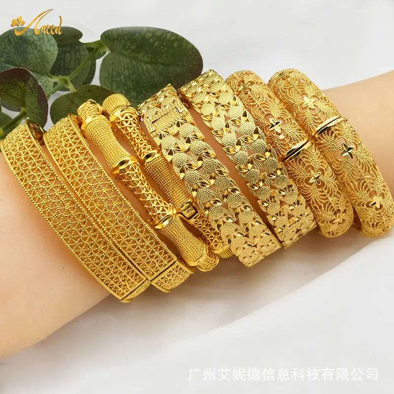 Luxury Gold Plated Dubai Bride Bracelet for Women - Image 61