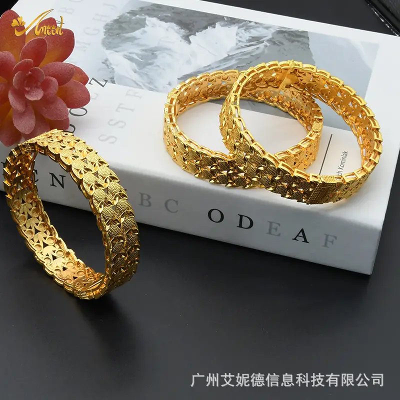 Luxury Gold Plated Dubai Bride Bracelet for Women - Image 63