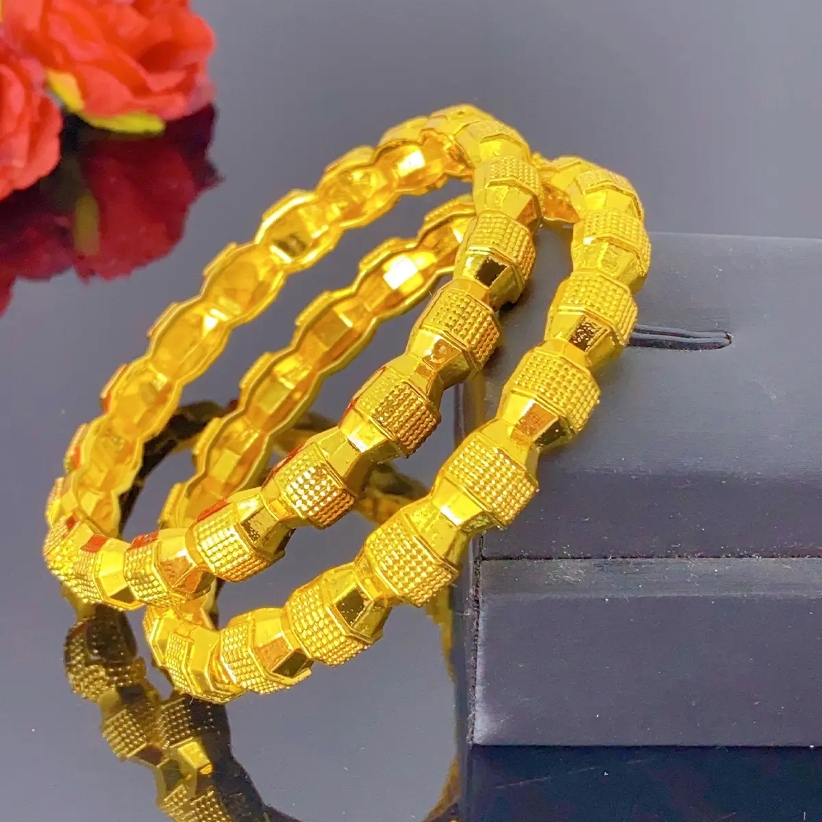 Luxury Gold Plated Dubai Bride Bracelet for Women - Image 15