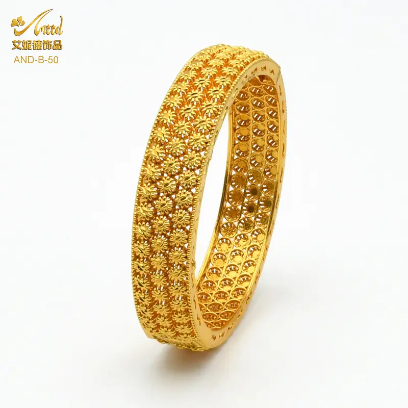 Luxury Gold Plated Dubai Bride Bracelet for Women - Image 17