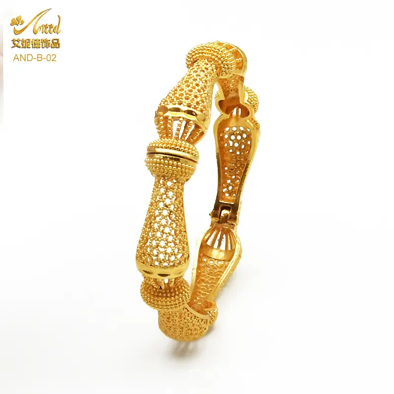 Luxury Gold Plated Dubai Bride Bracelet for Women - Image 2
