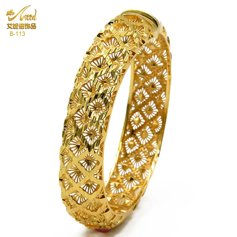 Luxury Gold Plated Dubai Bride Bracelet for Women - Image 21