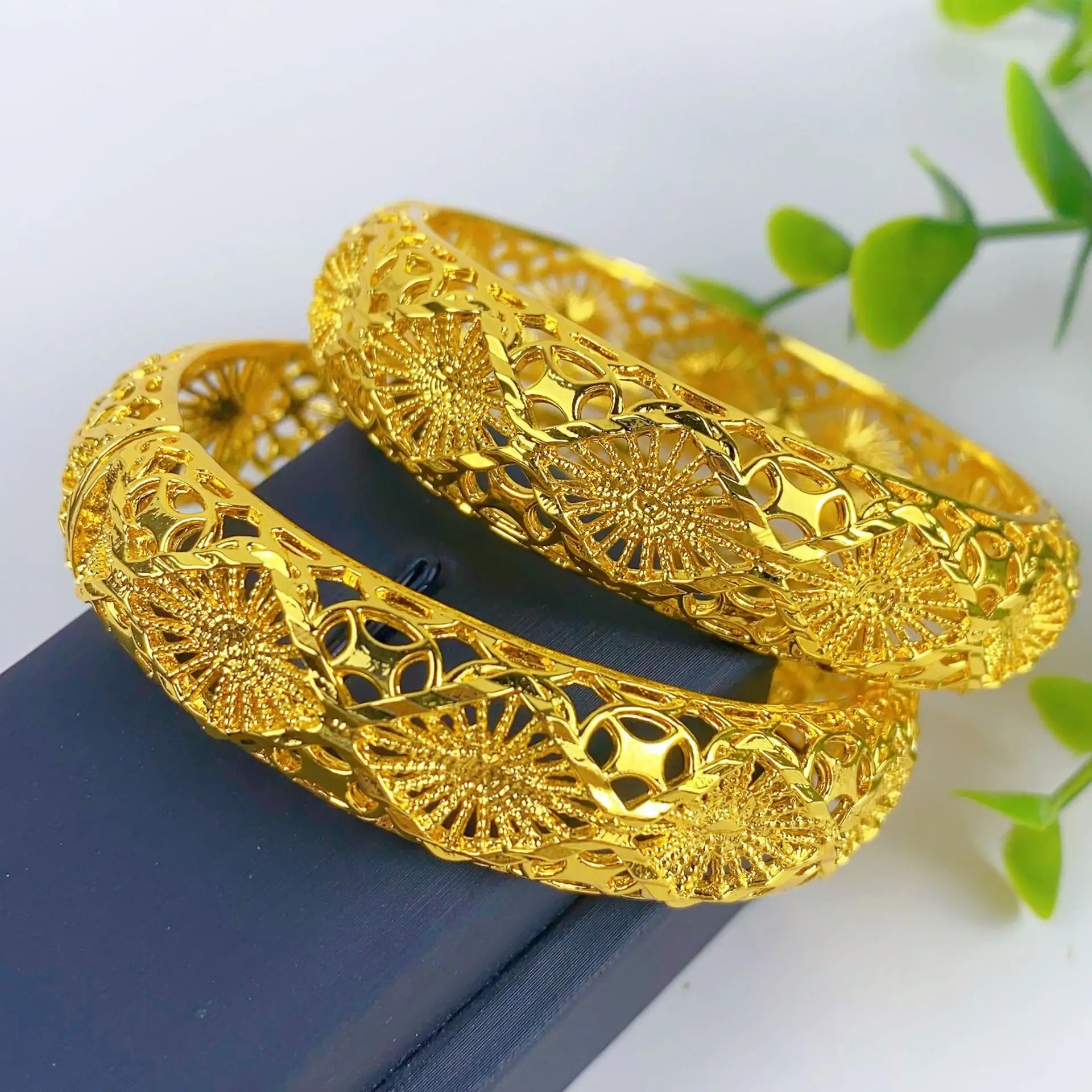 Luxury Gold Plated Dubai Bride Bracelet for Women - Image 47