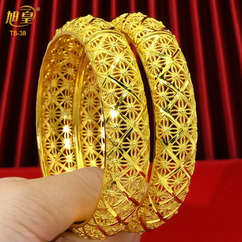 Luxury Gold Plated Dubai Bride Bracelet for Women - Image 50
