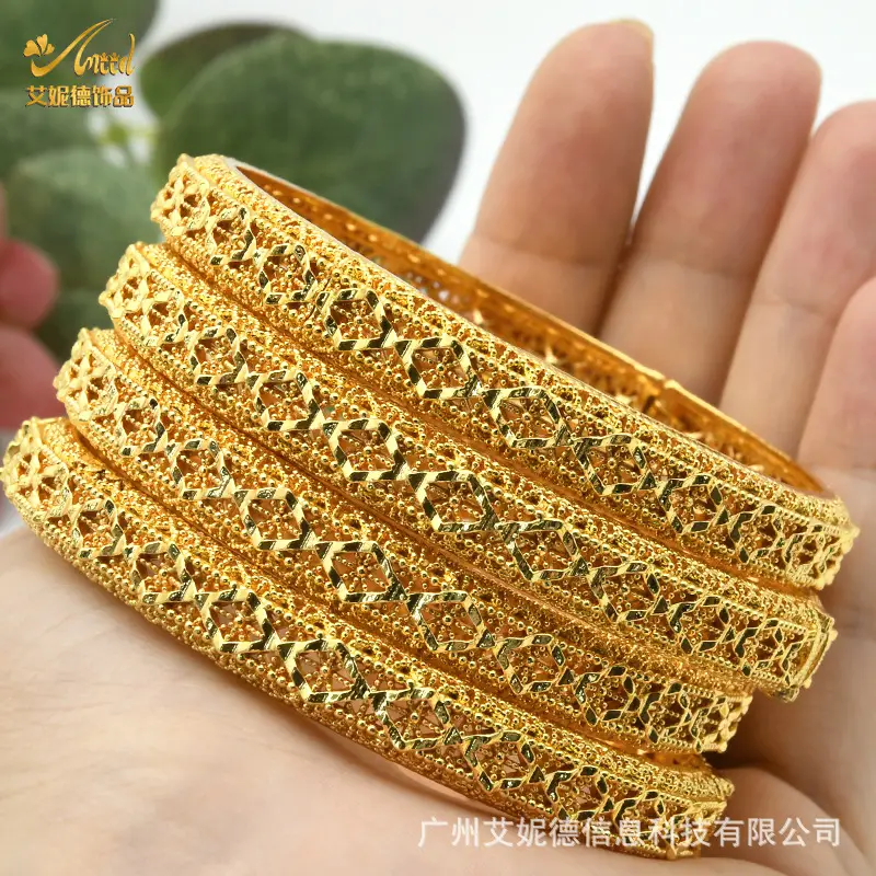 Luxury Gold Plated Dubai Bride Bracelet for Women - Image 6
