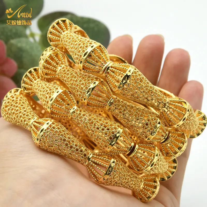 Luxury Gold Plated Dubai Bride Bracelet for Women - Image 8