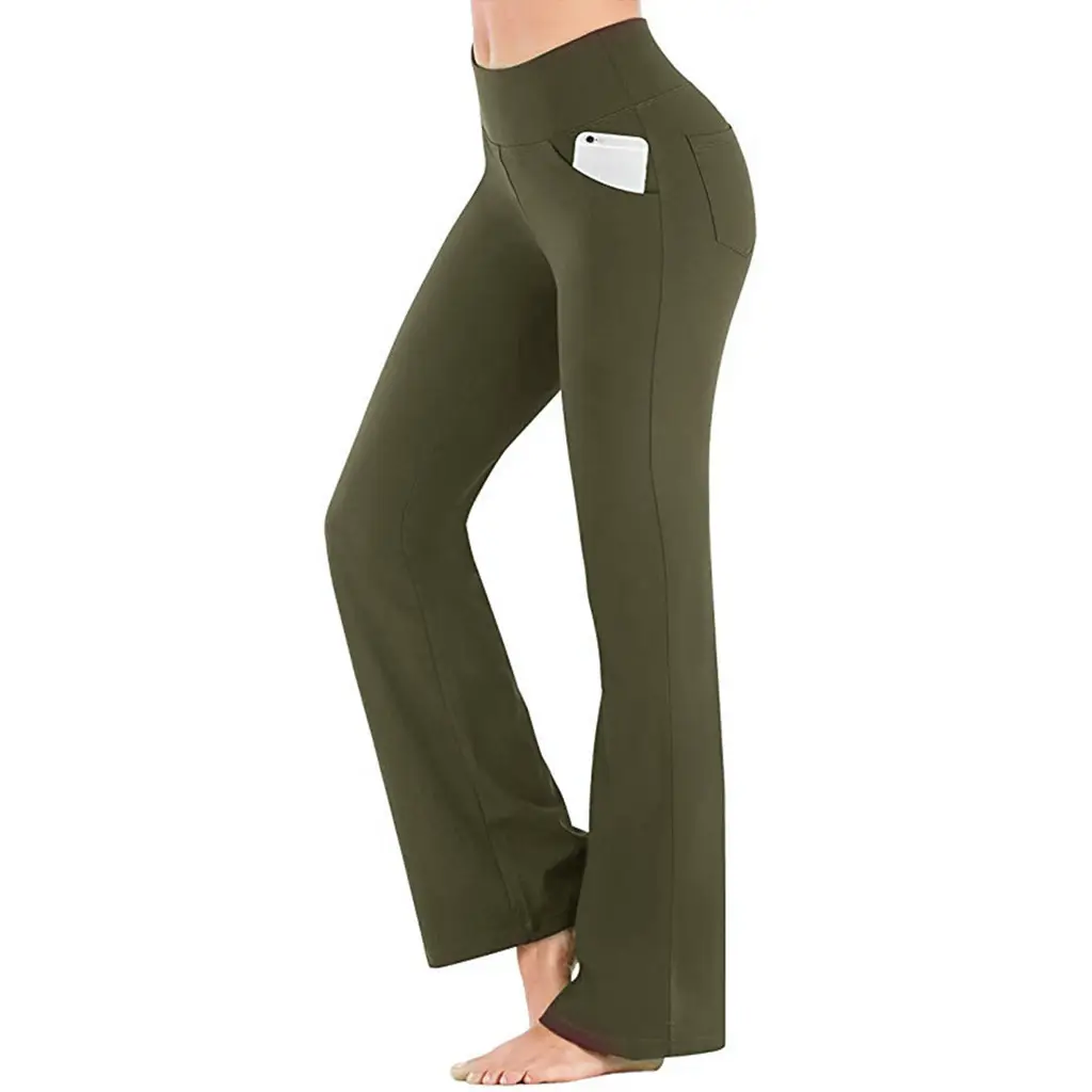 Maroon Micro Wide Leg High Waist Yoga Pants - Image 8