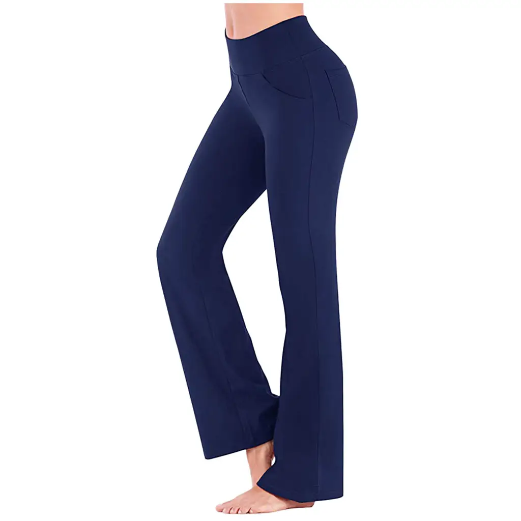Maroon Micro Wide Leg High Waist Yoga Pants - Image 11