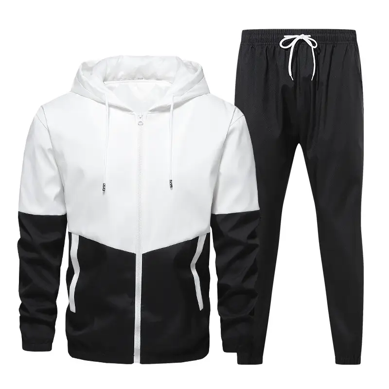 Men's White Blue Zipper Track Suit 2025 - Image 2