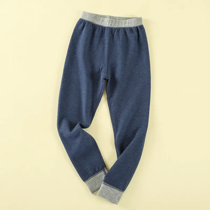 Girls Fleece Lined Warm Pants Grey Large - Image 2