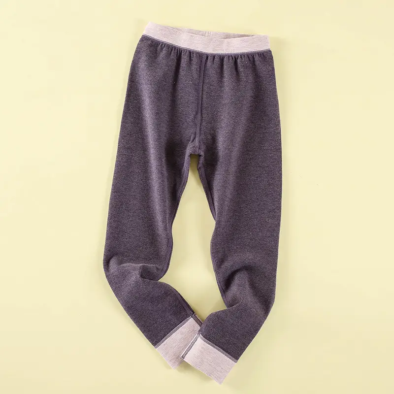 Girls Fleece Lined Warm Pants Grey Large - Image 3