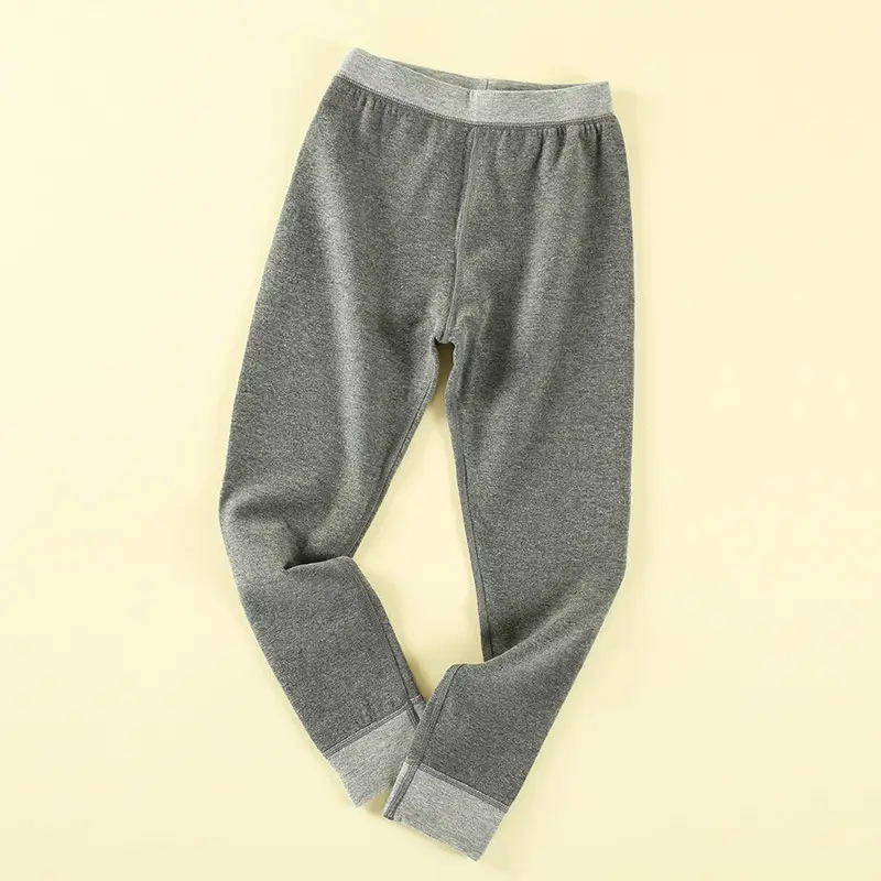 Girls Fleece Lined Warm Pants Grey Large - Image 4