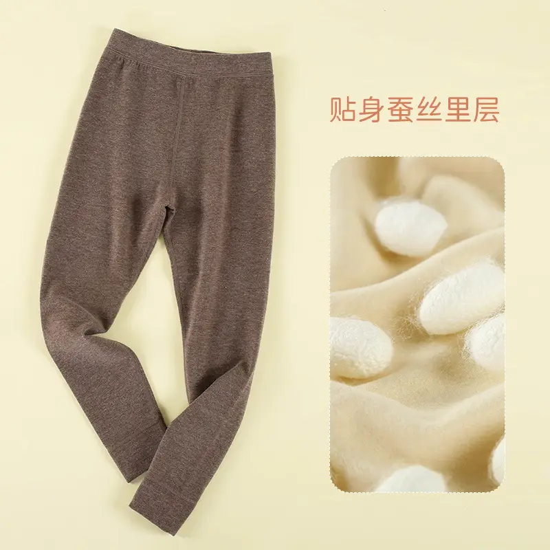 Girls Fleece Lined Warm Pants Grey Large - Image 7