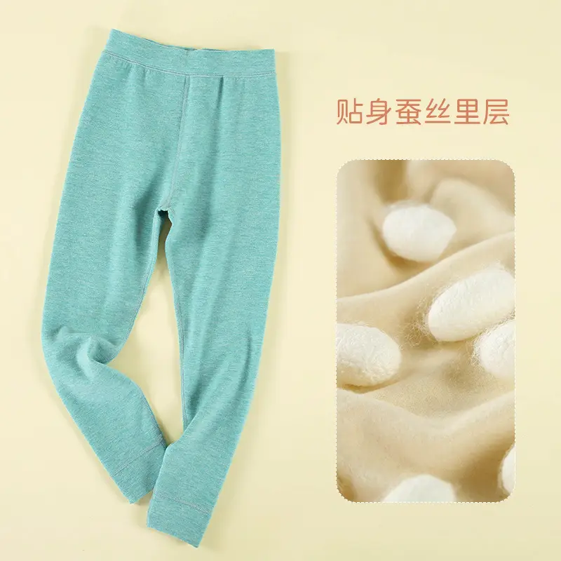 Girls Fleece Lined Warm Pants Grey Large - Image 9