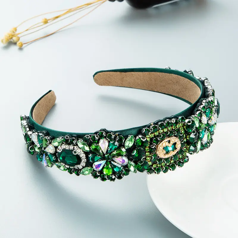 Full Diamond Baroque Headband for Women - Image 7