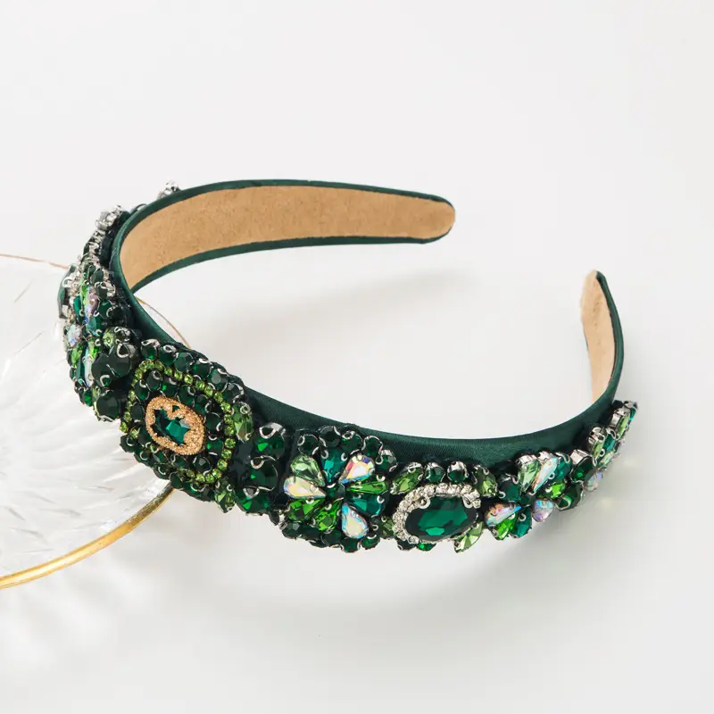 Full Diamond Baroque Headband for Women - Image 3