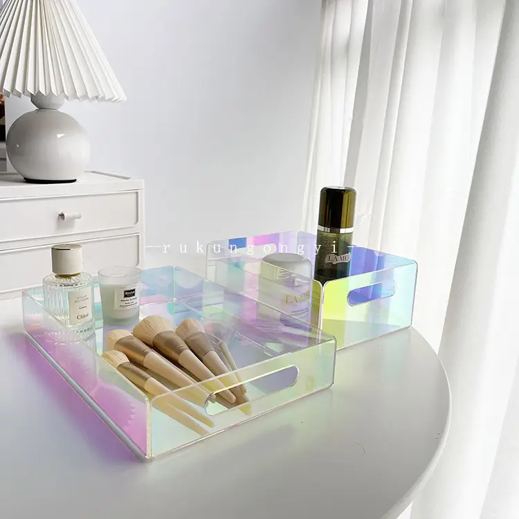 Acrylic Storage Tray Rectangular Transparent Hotel Meal Tray - Image 2