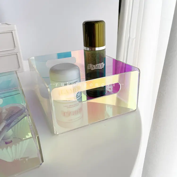 Acrylic Storage Tray Rectangular Transparent Hotel Meal Tray - Image 3