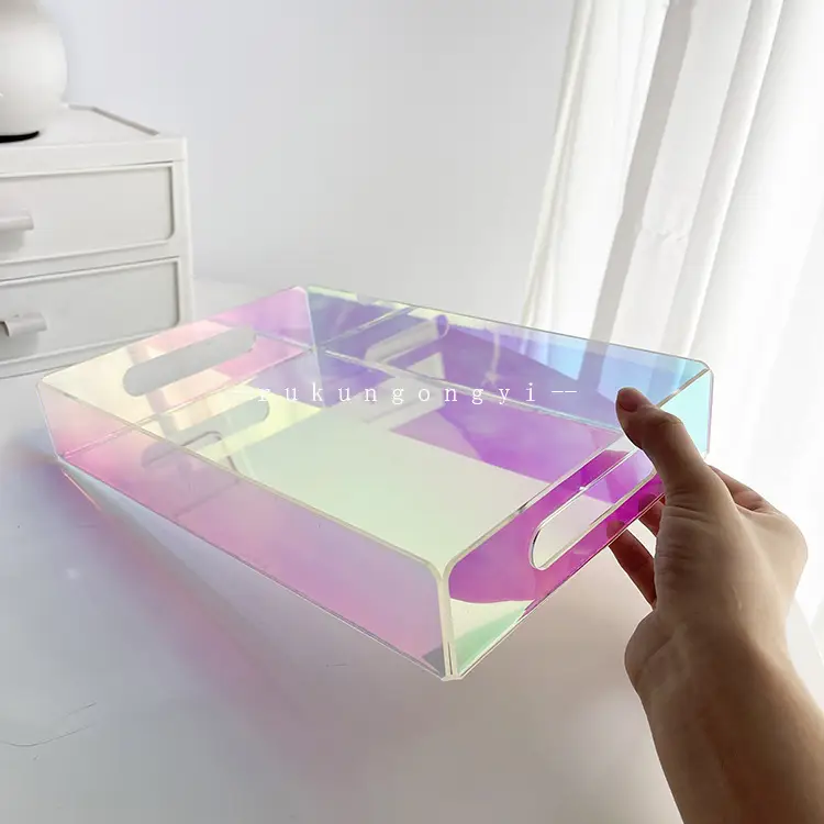 Acrylic Storage Tray Rectangular Transparent Hotel Meal Tray - Image 4