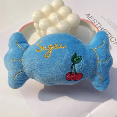 Plush Dog French Bulldog Bite Resistant Ball Rope Sound Toy Fruit Cartoon Animal Cat Cat Pet Supplies