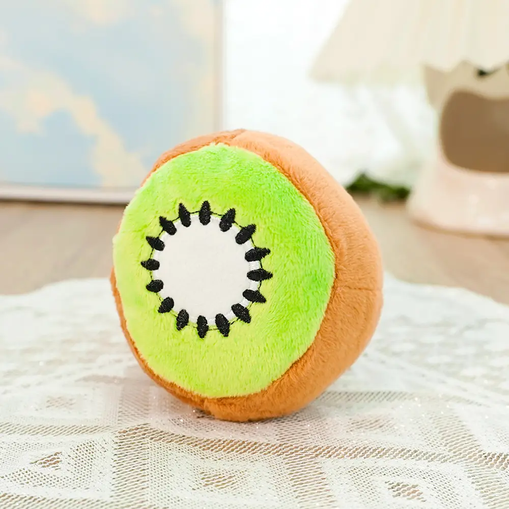 Plush Dog French Bulldog Bite Resistant Ball Rope Sound Toy Fruit Cartoon Animal Cat Cat Pet Supplies