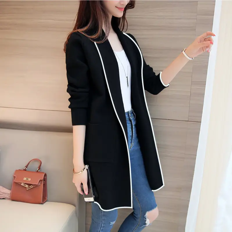 2025 Winter Women's Fleece Mid-Length Cardigan Jacket